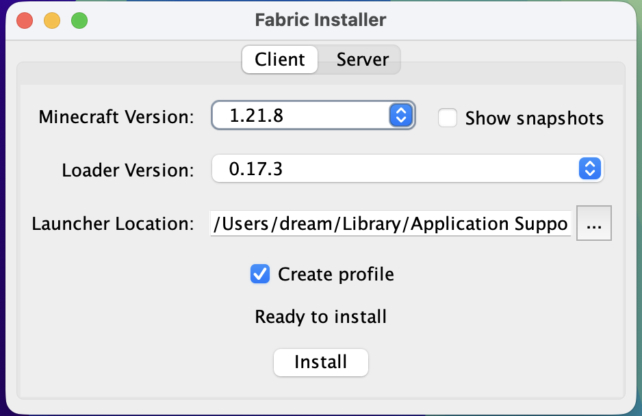 Install Fabric