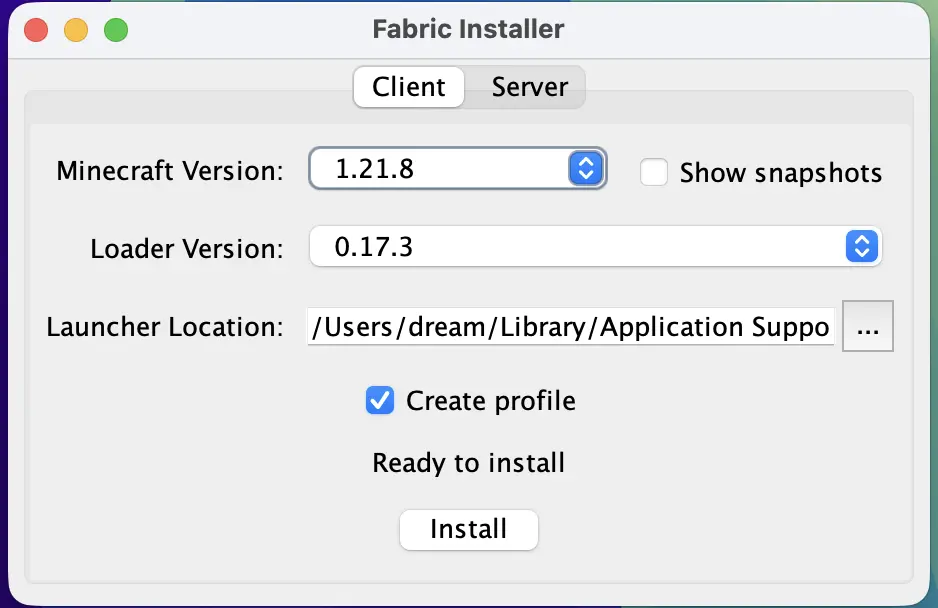 Install Fabric