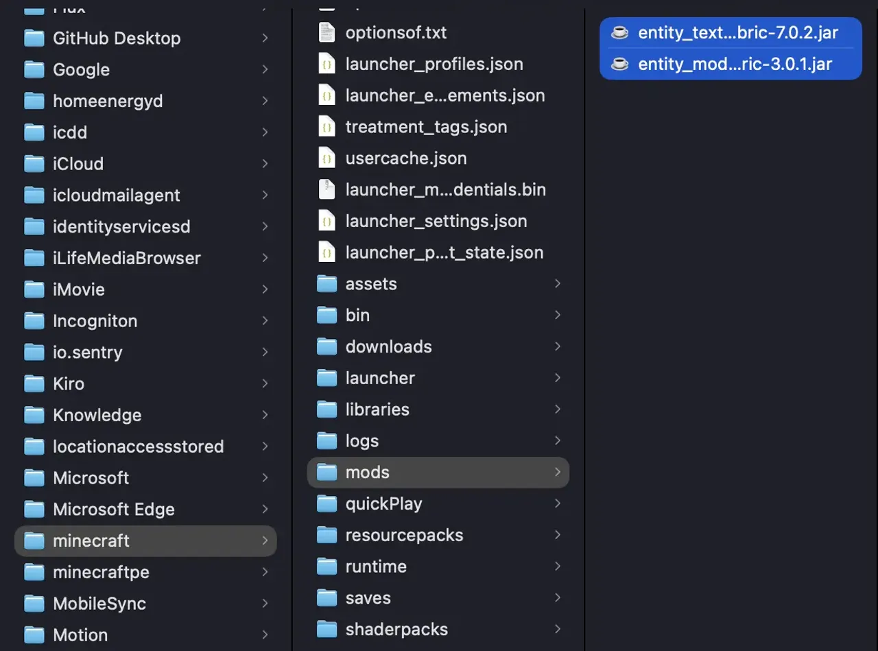 Modファイルをインストール